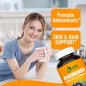 Private Label Service Elderberry Immune Gummy With Zinc Vitamin C D3 60 Count Dietary <b>Supplement</b> - Product Image 3