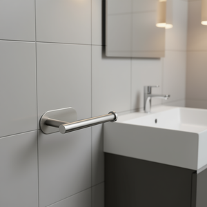 Porte-papier toilette adhésif en acier inoxydable, design moderne pour salle de bain - Product Image 2