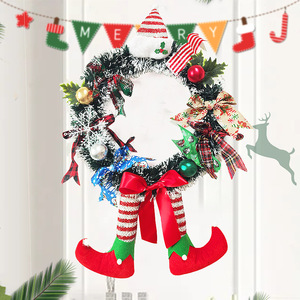 <b>Christmas</b> Wreath Door Hanging Decorations 35x60cm Oxford Cloth Holiday Ornament For <b>Christmas</b> Decoration - Product Image 2