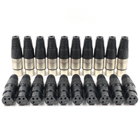 Connecteurs audio Cannon SpeakON pour microphone, femelle et mâle, 3 broches et 7 broches, boîtier en laiton, indice de protection IP50, contact en cuivre 7,5A