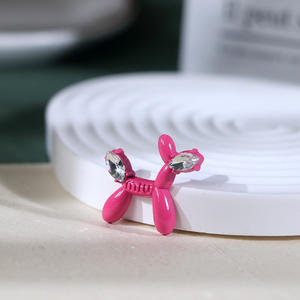 Balon köpek el yapımı saç aksesuarları DIY malzeme pembe gümüş elmas aksesuarları giyim aksesuarları saç tokası çıkartmalar 191 - Product Image 5