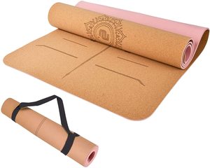 Tapis de yoga en liège de luxe-antidérapant, doux et résistant à la sueur, plus épais, plus long et plus large pour plus de confort et de soutien - Product Image 4