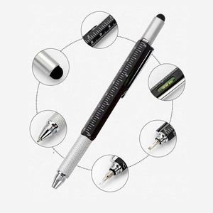 W13 Custom 6 in 1 Tool Multi Function <b>Pen</b> With Logo Wholesale Stylus Multifunction Multitool Multi-function Ballpoint Ball <b>Gifts</b> - Product Image 4