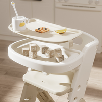 2025 hauteur réglable Portable en plastique bébé chaise haute enfants rehausseur salle à manger chaise haute pour la maison maternelle enfant en bas âge apprentissage