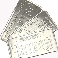 Plaque d'immatriculation américaine rétro en aluminium et étain, imprimée UV, vierge et personnalisable, pour mur de bar, produit transfrontalier