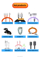 Pabrik grosir kustom Super cepat pengisian kabel Data 3m 5m 8m abu-abu nilon dikepang tipe-c kabel USB untuk ponsel Android S24Ultra