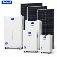 Batterie de stockage d'énergie solaire LiFePO4 à cycle profond, longue durée de vie, hybride, pour extérieur, avec contrôle BMS avancé, CAN, 30 kWh, empilable