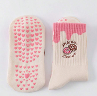 Chaussettes de yoga en bambou personnalisées, antidérapantes, avec grip en silicone, pour Pilates, Barre, femmes, vente en gros