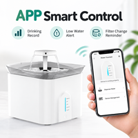 Fontaine à eau intelligente pour animaux de compagnie avec contrôle par application, filtre en résine de charbon actif, tête de pompe 3,5 L 0-45 cm, certifiée CE FCC RoHS, OEM ODM pour chats et chiens