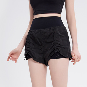 Women's High Waisted <b>Yoga</b> Shorts With Inner Liner Rose <b>Pink</b> Fitness <b>Pants</b> Outdoor Running Workout Wear - Product Image 4