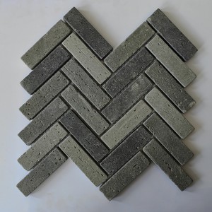 Mosaico de Porcelana para Pared de Baño, Estilo Británico Moderno, Cerámica de Cuerpo Completo, Forma Irregular Única, Aspecto Natural de Piedra de <span class=keywords><strong>Cueva</strong></span> - Product Image 4