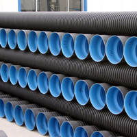 600mm 800mm 1000mm HDPE tuyau de drainage d'égout de grand diamètre Tubes en plastique en spirale ondulée à double paroi pour les eaux usées