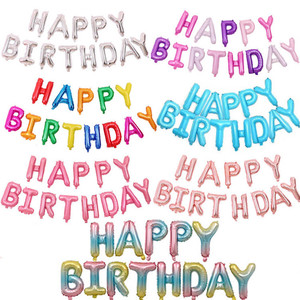Joyeux anniversaire, décorations de fête d'anniversaire colorées en forme d'extraterrestre en aluminium, vente en gros, ensemble de lettres - Product Image 4