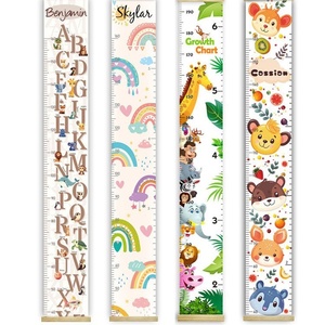 Kids Height Chart Growth Chart Wall Hanging Ruler Cartoon Animal Rainbow Pattern for Nursery Room Decoration Baby Gift - Product Image 4