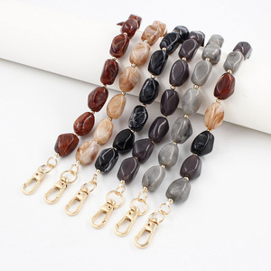 Nuevos accesorios creativos <span class=keywords><strong>de</strong></span> cuentas para mujer y niña, bolso con cadena, correa para bolso, cadena <span class=keywords><strong>de</strong></span> resina acrílica, cuentas <span class=keywords><strong>de</strong></span> piedra, correa para bolso con <span class=keywords><strong>dos</strong></span> <span class=keywords><strong>hebillas</strong></span> - Product Image 3