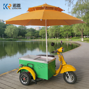 Carrito de helados, carrito comercial con congelador de alimentos para ventas ambulantes en la calle, postres congelados - Product Image 3