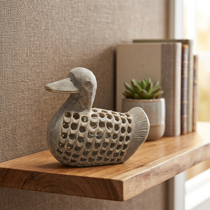 Objet décoratif en pierre savonneuse en forme de canard - Product Image 4