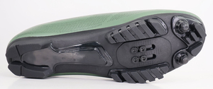 Zapatillas de ciclismo para hombre, color verde, microfibra en la parte superior, forro de malla transpirable, suela de goma EVA, ajuste atlético, calzado para bicicleta de montaña MTB. - Product Image 3