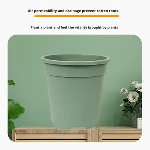 โรงงานผลิตกระถางขนาดแกลลอนพร้อมโลโก้ตามสั่ง กระถางหนาสำหรับปลูกต้นเอพิเพรมนัม ดินปลูกกุหลาบ สไตล์นอร์ดิกมินิมอล แบบตั้งพื้นและแบบตั้งโต๊ะ - Product Image 3