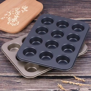 Molde Metálico Antiadherente para Hornear Brownies y Muffins de 6 Tazas con Molde de Silicona para Pastel y Cupcakes, Bandeja de Acero al Carbono para Hornear - Product Image 5
