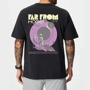 Camiseta de Hip Hop con Estampado Serigrafiado 2024 del Fabricante, Camiseta Pro Club de Peso Pesado 100% Algodón, Camiseta Unisex de Punto con Logotipo Personalizado de Gran Tamaño - Product Image 5