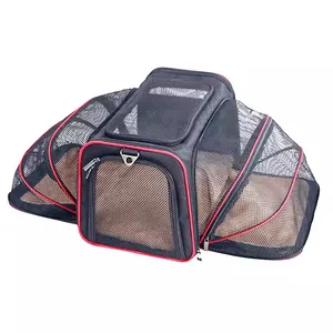 Pet Walking Bag Both Side Can Expand Pet Travel Carrier Two-story Building Pet Bag Carrier