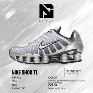 Zapatillas deportivas Nike Shox Tl 'Metallic Silver' cómodas, suaves y de lujo para hombre - Product Image 6