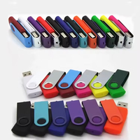 Clé USB rotative en métal, USB 3.0, prise en charge de l'encryption, logo personnalisé, puce de classe A, plusieurs couleurs, clé USB cadeau
