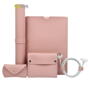 <span class=keywords><strong>Sleeve</strong></span> 14 13 Inch <span class=keywords><strong>Sleeve</strong></span>, Leather Case Bag,5 In <span class=keywords><strong>1</strong></span> Bundle Waterproof Cover <span class=keywords><strong>For</strong></span> Macbook Air & Pro With Mouse <span class=keywords><strong>Pad</strong></span> Laptop Cases - Product Image 1