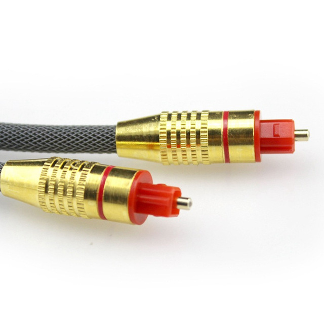 7.1/5.1 Digital Fiber Optic Toslink Audio Cable with 24K Gold Plated Connectors PVC Sheath for Home Theater & HiFi Sound