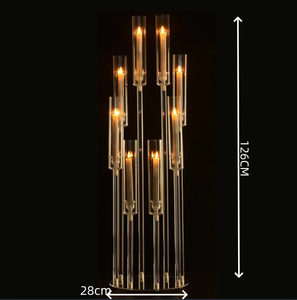 <span class=keywords><strong>Portacandele</strong></span> in Acrilico Leggero Design Trasparente per Decorazioni Matrimoniali - Product Image 3