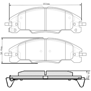 Phía Trước Trung Tâm Yao Antech Bán-Kim Loại Guốc Phanh D1339 Cho Tập Trung Mới 30000-100000kms Bảo Hành - Product Image 4