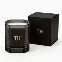 Fabricant de bougies parfumées sur mesure en gros, pots carrés de luxe personnalisés, géométriques, 8oz, 10oz, 12oz, marque privée