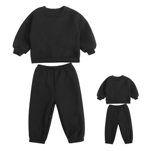 高品质定制空白健身套头衫宽松男士运动服套装实心羊毛运动服 - Product Image 3