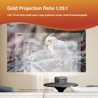 Nouveauté : Mini projecteur portable intelligent Full HD LCD Android 9 avec autofocus, 600 ANSI lumens, compatible 4K, pour cinéma maison et entreprise