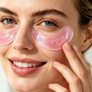 Masque pour les yeux en cristal rose Gmpc Factory, <span class=keywords><strong>anti</strong></span>-poches, <span class=keywords><strong>anti</strong></span>-<span class=keywords><strong>cernes</strong></span>, patchs hydrogel au collagène - Product Image 1