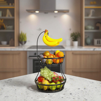 Panier à fruits et légumes écologique grande capacité avec support pour bananes – Vente en gros