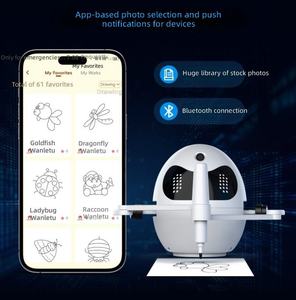 Intelligent Drawing Robot Auto <b>Sketch</b> Art Toy for Kids Rechargeable Plastic Robot Theme Unisex 3-6 Years - Product Image 3