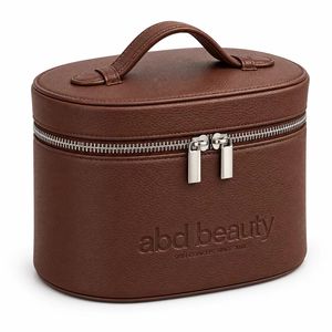 Boîte de rangement pour maquillage en cuir PU tendance avec logo personnalisé, étui de rangement cosmétique de voyage, fournisseur d'usine OEM ODM - Product Image 4