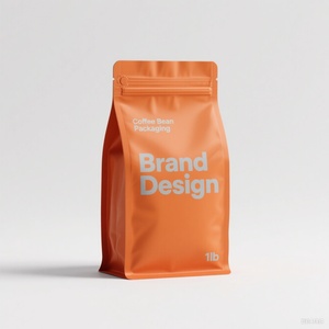 Sacs d'emballage en papier kraft de haute qualité avec logo personnalisé, 250g/500g/1kg, avec fermeture éclair et valve, pour café, thé et autres aliments - Product Image 5