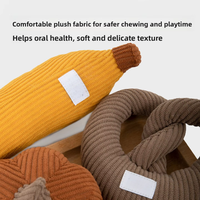 Jouets à mâcher pour chats en velours côtelé doux de qualité supérieure pour le nettoyage des dents, en forme de nourriture bionique (citrouille, banane, bretzel), avec herbe à chat, pour l'exercice