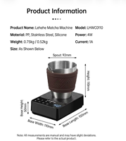 Machine à fouetter le matcha électrique commerciale automatique en acier inoxydable, mousseur à lait de qualité alimentaire avec roulettes mobiles, pour la préparation de matcha latte