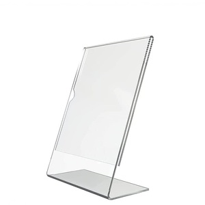 A4 Message Holder Vertical <b>Clear</b> Acrylic Stand Notice Display For Restaurants Hotels Bars Offices A4 Size - Product Image 1