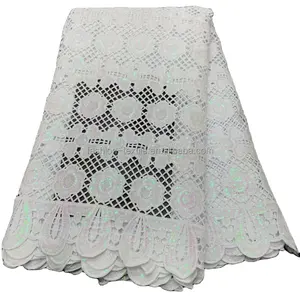 Suda çözünür cording sequins nakış tasarım dantel kumaş sıcak satış yüksek kaliteli malzeme popüler mal son fas