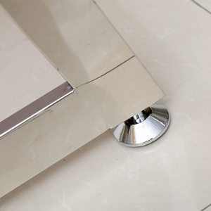 Nhà Máy Trực Tiếp Hai Mặt Kệ Sắt Gỗ Đảo Hiển Thị Giá Thép Không Gỉ Gỗ Màu Hạt Quần Áo Cửa Hàng Hiển Thị Đứng - Product Image 4