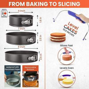 Set per Decorazione Torte con Teglia Antiaderente in Plastica, Raschietto per Crema e Piatto Girevole - Tutto il Necessario per la Pasticceria - Product Image 4