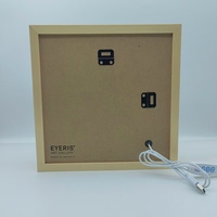 Boîte à lumière LED à lumière chaude avec télécommande USB 8x10'' A4 Profondeur 5 cm Cadre en bois blanc ou noir
