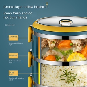 Boîte à lunch isotherme scellée pour employés de bureau, boîte repas en acier inoxydable avec couvercle, compatible micro-ondes, boîte bento chauffable pour étudiants et femmes - Product Image 5