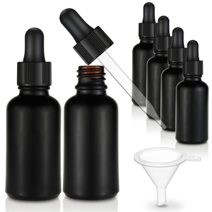 Chai Nhỏ Giọt Thủy Tinh Màu Đen Mờ 30Ml Chai Nhỏ Giọt Dầu Râu 1Oz Bình Xịt Đóng Gói Nước Hoa Mỹ Phẩm Trong Suốt Guangyao - Product Image 4