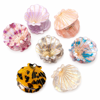 Pince à cheveux en acétate motif coquillage, 5 cm, faite à la main, élégante, pour femme, idéale pour le bal et le quotidien